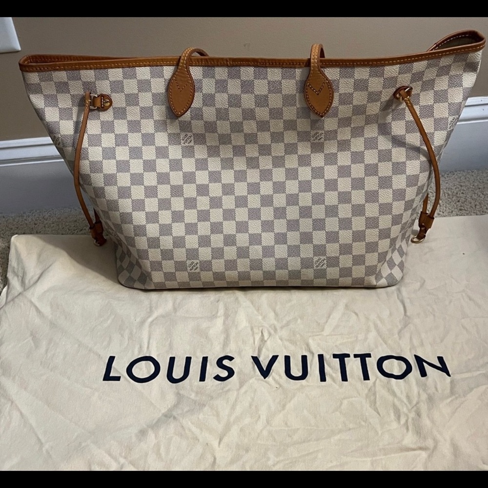 Authentic LOUIS VUITTON Neverfull GM Damier Azur Tote